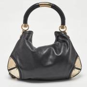 Pre-owned Leather handbags Gucci Vintage , Black , Dames