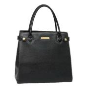 Pre-owned Leather handbags Burberry Vintage , Black , Dames