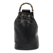 Pre-owned Leather gucci-bags Gucci Vintage , Black , Dames