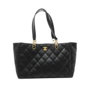 Pre-owned Leather chanel-bags Chanel Vintage , Black , Dames