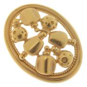 Pre-owned Metal brooches Dior Vintage , Yellow , Dames