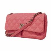 Pre-owned Leather chanel-bags Chanel Vintage , Pink , Dames