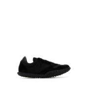 Zwarte stof suède sneakers Jil Sander , Black , Dames