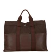 Pre-owned Canvas handbags Hermès Vintage , Brown , Dames