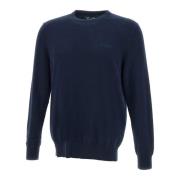 Regent Wol Kasjmier Trui Navy MC2 Saint Barth , Blue , Heren