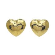 Pre-owned Metal earrings Yves Saint Laurent Vintage , Yellow , Dames