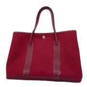 Pre-owned Canvas handbags Hermès Vintage , Red , Dames