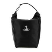 Stijlvolle Zwarte Synthetisch Leren Handtas Vivienne Westwood , Black ...