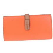 Pre-owned Leather wallets Loewe Pre-owned , Orange , Dames