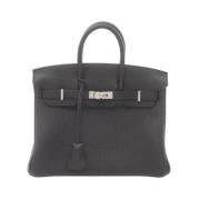 Pre-owned Leather handbags Hermès Vintage , Black , Dames