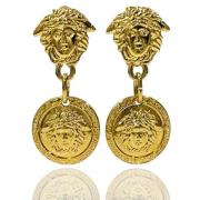 Pre-owned Metal earrings Versace Pre-owned , Yellow , Dames