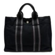 Pre-owned Cotton handbags Hermès Vintage , Black , Dames