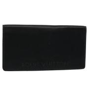 Pre-owned Leather wallets Louis Vuitton Vintage , Black , Dames