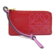 Pre-owned Leather wallets Loewe Pre-owned , Red , Dames