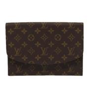 Pre-owned Canvas clutches Louis Vuitton Vintage , Brown , Dames