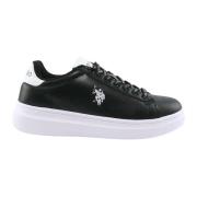 Monochrome Casual Sneakers voor Mannen U.s. Polo Assn. , Black , Heren