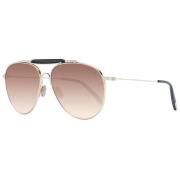 Gouden Aviator Zonnebril Bruine Lenzen Tom Ford , Yellow , Heren