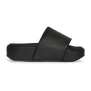 Zwarte Slides in Zwart Y-3 , Black , Dames