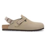 Tokio Taupe Suède Leren Sandalen Birkenstock , Gray , Heren