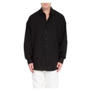 Oversized Shirt in Valentino Stijl Costumein , Black , Heren