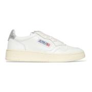 Zilveren Tab Leren Schoenen Autry , White , Dames