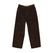 Wijde Corduroy Broek Cycle , Brown , Heren