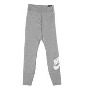 Hoge Taille Legging Essential Sportkleding Nike , Gray , Dames