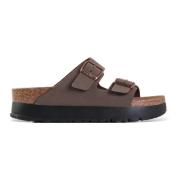 Arizona Papillio Mocca Birkoflor Sandalen Birkenstock , Brown , Dames