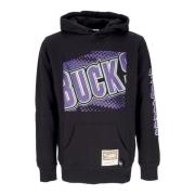 NBA Big Face Hoodie Zwart Mitchell & Ness , Black , Heren