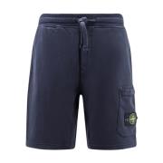 Katoenen Bermuda Shorts met Koord Stone Island , Blue , Heren