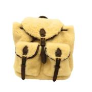 Pre-owned Fabric backpacks Louis Vuitton Vintage , Beige , Dames