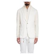 Gebreide blazer van gemengde stof Eleventy , White , Heren