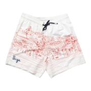 Retro Zwemshorts Old Town Stijl MC2 Saint Barth , White , Heren