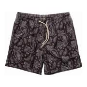 Stijlvolle Paisley Zwemshorts MC2 Saint Barth , Black , Heren