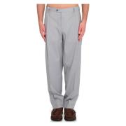 Wollen Plooi Broek Briglia , Gray , Heren