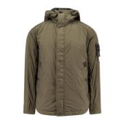 Crinkle Reps Parka met Verborgen Capuchon Stone Island , Green , Heren