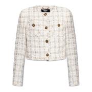 Tweed blazer met lurex draad Versace , Beige , Dames