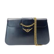 Pre-owned Leather shoulder-bags Cartier Vintage , Blue , Dames