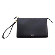 Platte Pouch Portemonnee Tom Ford , Black , Heren