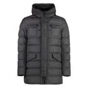 Nylon Donsjas met Capuchon Herno , Gray , Heren