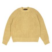 Katoenen Crewneck Sweater met Logodetail Siedrés , Yellow , Dames