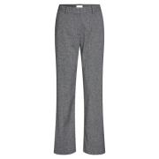 Visgraat Broek Rechte pasvorm Zakken Rits Envii , Gray , Dames