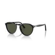 Klassieke zonnebril met zwart montuur Persol , Black , Unisex