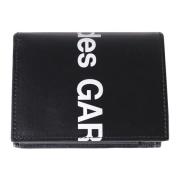 Zwarte Logo Bi-fold Portemonnee Kaartsleuven Comme des Garçons , Black...