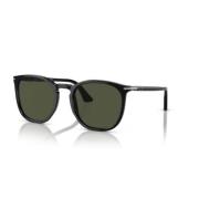 Klassieke zonnebril met zwart montuur Persol , Black , Unisex