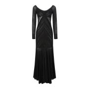 Zwarte jurken met polyester en elastan Charo Ruiz Ibiza , Black , Dame...