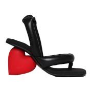 Hart Hiel Sandalen in Zwart/Rood Yume Yume , Black , Dames