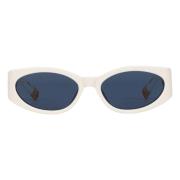 Witte ovale zonnebril Jacquemus , White , Unisex