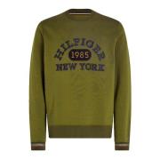 Heren Groene Monotype Collegiate Crewneck Tommy Hilfiger , Green , Her...