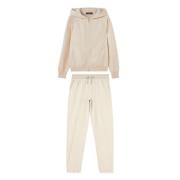 Kasjmier Gebreide Hoodie en Broek Set Loro Piana , Beige , Dames